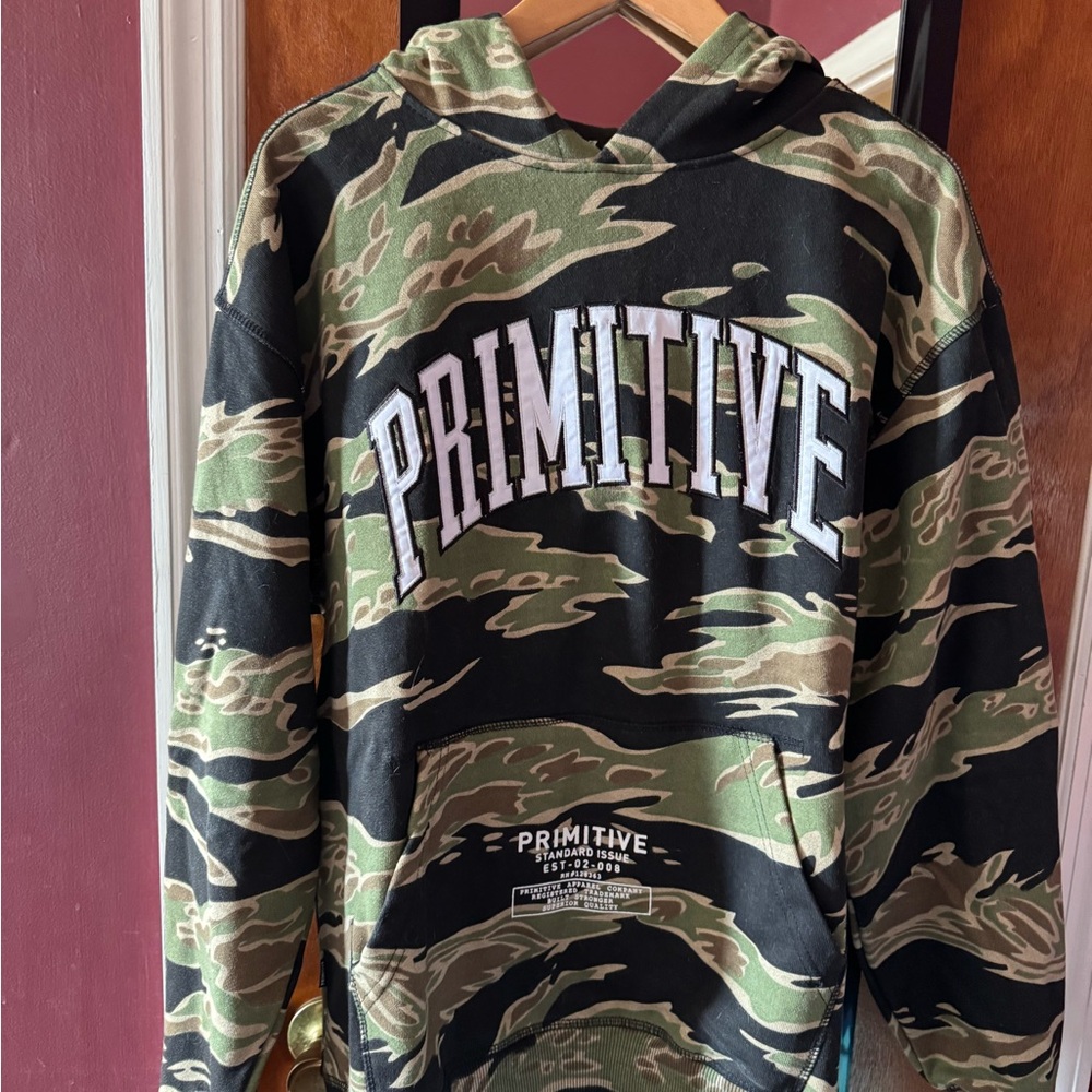 Primitive Green and Black Camouflage Hoodie